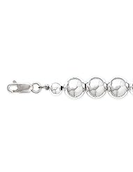 Sterling silver beaded chain 10mm, 24 inch