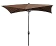 Coolaroo 9 Foot Hexagonal Contemporary Market Umbrella with 3 Position Tilt-Aluminum Pole, Mocha