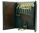 Bosca Old Leather Collection 8 Hook Key Case Dark Brown