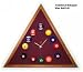 Mahogany Triangle Billiard Clock Wine Mali Felt - Game Room Products > Neon Clocks > Novelty Clocks