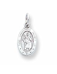 10K White Gold ST. CHRISTOPHER MEDAL