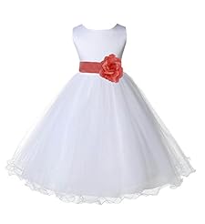 Satin  Pageant Dress/Wedding Dress  With a Bow(s) and a Sash 