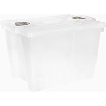Rubbermaid #5337-00-CYLND 112QT LatchCLR Storage Box