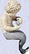 Max the merman mermaid statue home garden sculpture New