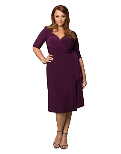 Kiyonna Women's Plus Size Sweetheart Knit Wrap Dress