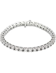 18K White-Gold Diamond Tennis Bracelet by US Gems