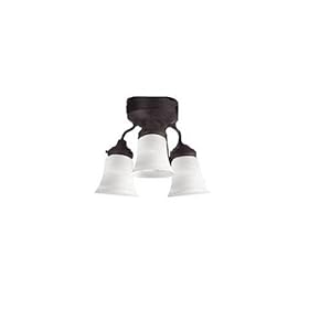 Hunter 28494 Three-Light Patio Fan Light Kit with Swirled Marble Glass Globes, New Bronze by Hunter Fan Company