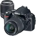 Nikon D40 6.1 Megapixel Digital SLR Camera Two Lens Kit, with 18-55mm f/3.5-5.6G ED II AF-S DX & 55mm - 200mm