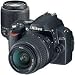 Nikon D40 6.1 Megapixel Digital SLR Camera Two Lens Kit, with 18-55mm f/3.5-5.6G ED II AF-S DX & 55mm - 200mm