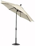 11ft. Auto-tilt Umbrella Black Antique Beige