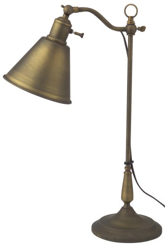 OTT-LITE VisionSaver Plus Carolina Table Lamp, Antique Brass