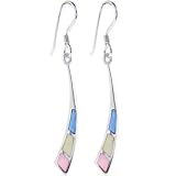 925 Sterling Silver Multi MOTHER of PEARL Dangle Earrings