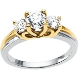 14K Yellow Gold Diamond Semi Mount Engagement Ring