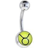 Zodiac Sign TAURUS SYMBOL Logo Belly Button Ring