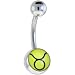 Zodiac Sign Taurus Symbol Logo Belly Button Ring
