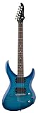 Luna Andromeda Flame Acoustic Guitar, Teal