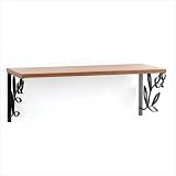 Floral Wrought Iron Curio Shelf