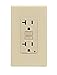 Leviton N7899-I 20-Amp 125-Volt SmartLock Pro Slim Non-Tamper-Resistant Duplex GFCI Receptacle, Ivory