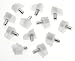 Woodstock D3147 Shelf Supports, White, 12-Pack