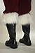 Planetsanta Wide Top Santa Claus Boots Black, Large
