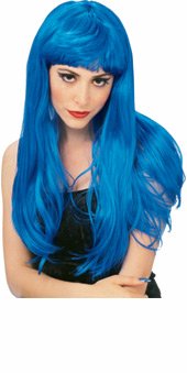 Rubie's Costume Co Women's Blue Glamour Wig, 
