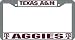Texas A&M Aggies Chrome License Plate Frame