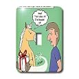 Londons Times Funny Animals Cartoons - Don Not Look A Gift Horse In The Mouth - Light Switch Covers - Single Toggle Switch