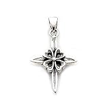 Gothic Cross ,Pendant,sterling Silver ,Oxdizied