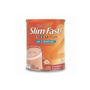 Slim Fast Shake Mix, Strawberry Supreme 12.83 oz (364 g) by Slim-Fast