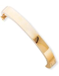 14k Gold 7.4mm Polished Solid Hinged Bangle Bracelet