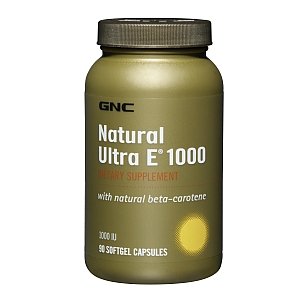 GNC Natural Ultra E 1000, with Natural Beta-Carotene, Softgel Capsules, 90 ea