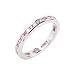Jewelry : 14K White Gold 3/8 ct. Diamond and 1/2 ct. Pink Sapphire Ring (Size-6.5)