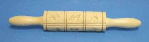 Springerle Cookie Mold Rolling Pin with 12 Pictures for Spingerle Biscuit Speculaas