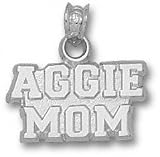 Texas A&M Aggies Solid Sterling Silver ''AGGIE MOM'' Pendant