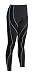 Support Pants - CW-X Women's Perform X Tight Running Pants,Black/Periwinkle,Large