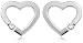 9ct White Gold Diamond Heart Earrings