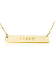 Bar Necklace Personalized Bar Necklace 18k Gold Plated- Custom Made Any Name
