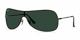 RAY BAN 3211 - RB3211 006 71 MATTE BLACK FRAME DARK GREEN SHIELD LENS SUNGLASS SHADES