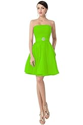 A-line Strapless Lace Cocktail Short Organza Evening Dress/Homecoming Dress/Pageant Dress/Prom Dress/Quinceanera Dress/Party Dress/Wedding Dress 