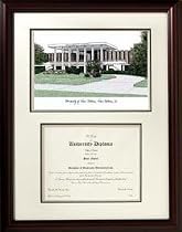 University of New Orleans Graduate Framed Lithograph w/ Diploma Opening