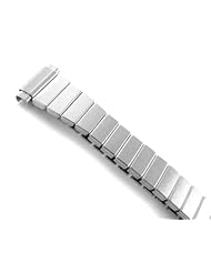 8-10mm T&C Ladies Silver Tone Plain Twist-O-Flex Expansion Watch Band 520650