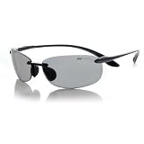 Bolle Sport Kickback Sunglasses,Shiny Black/Polarized TNS Gun