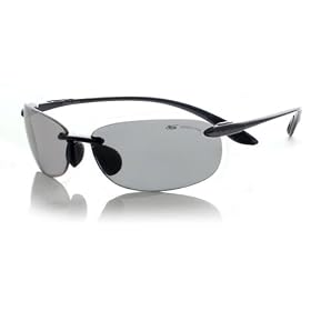 Bolle Sport Kickback Sunglasses,Shiny Black Polarized TNS Gun