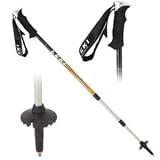 LEKI Thermolite Antishock Trekking Poles - 1 Pair Black/Gold, 65-135cm