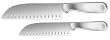 Ginsu 04858 2-Piece Stainless Steel Santoku Knife Set