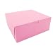 Southern Champion Tray 0873 Pink Paperboard Non-Window Lock-Corner Bakery Box, 10" Length x 10" Width x 4" Height (Case of 100)