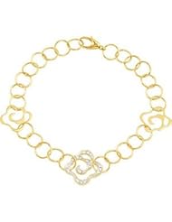 Diamond Bracelet With Rhodium Plating 14K Yellow .06 Ct TWith 7 Inch 68820