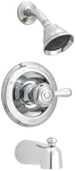 Delta 14478 Leland Pressure Balance Single-Handle Tub and Shower Faucet with Full-Spray Showerhead, Chrome