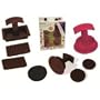 SAVEUR ET DEGUSTATION - Set de 3 tampons silicone rectangles + 1 poussoir