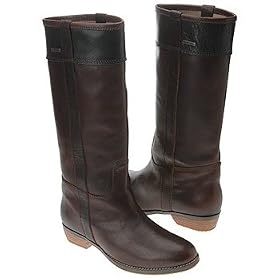 Buy DIESEL Jeans Varenne Ladies Pull On Leather Mid Calf Boots Shoes Dress Heels Chocolate Brown... by Diesel